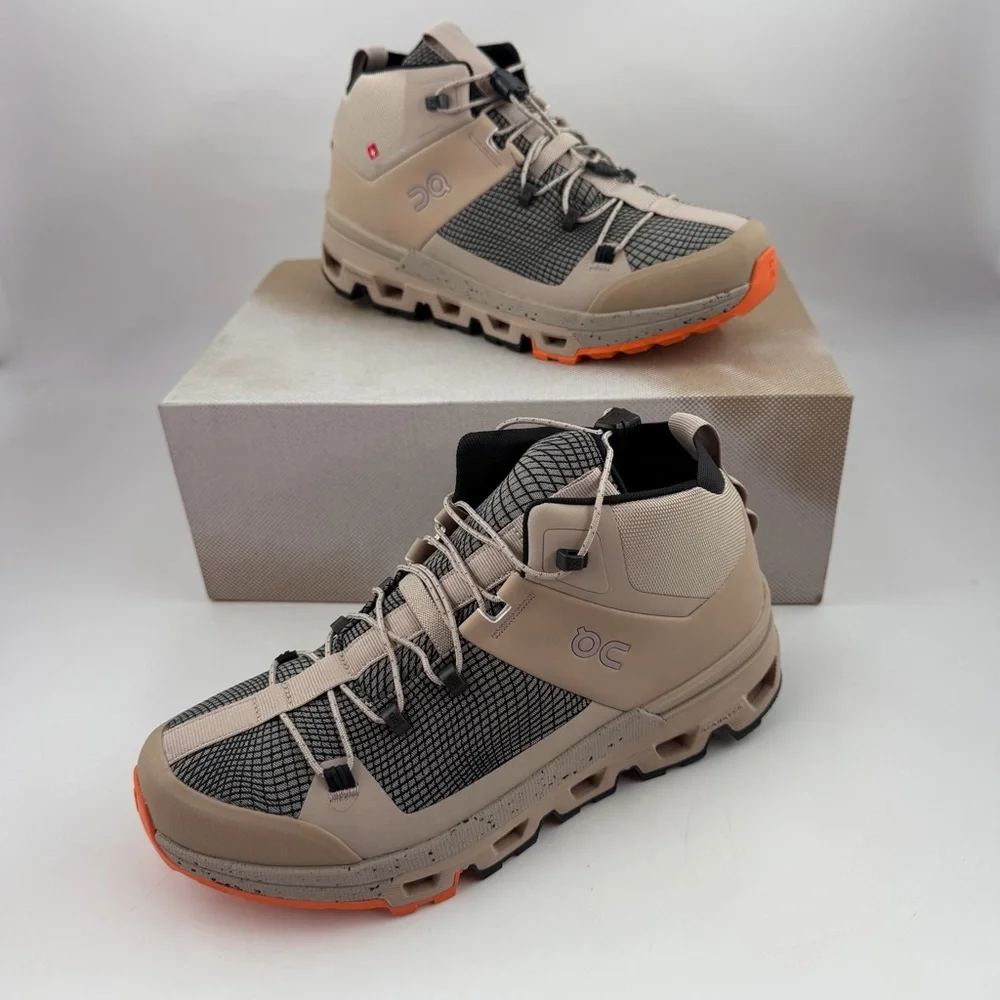 On Running Women’s Cloudtrax Sensa - SZ 7.5 - Sand/Flame Hiking Boots Sneakers - Picture 1 of 14